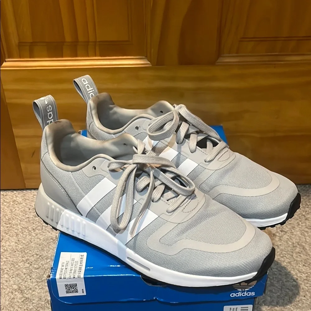 Adidas Multix Gray & White Sneakers - Picture 7 of 13